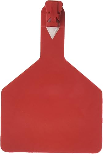 Z Tags 25 etiquetas en blanco de 1 pieza para vacas, color rojo