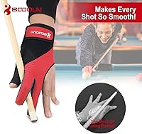 Vista 7 de YFY Billiard Pool Gloves for Left Hand 3 Finger, Splicing Process, Snooker Cue Sport Glove Popular Sizes for Men & Women