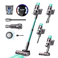 SmartAI V5 Aspirapolvere senza Fili, 55Kpa/600W/80Mins Autoportante Scopa Elettrica