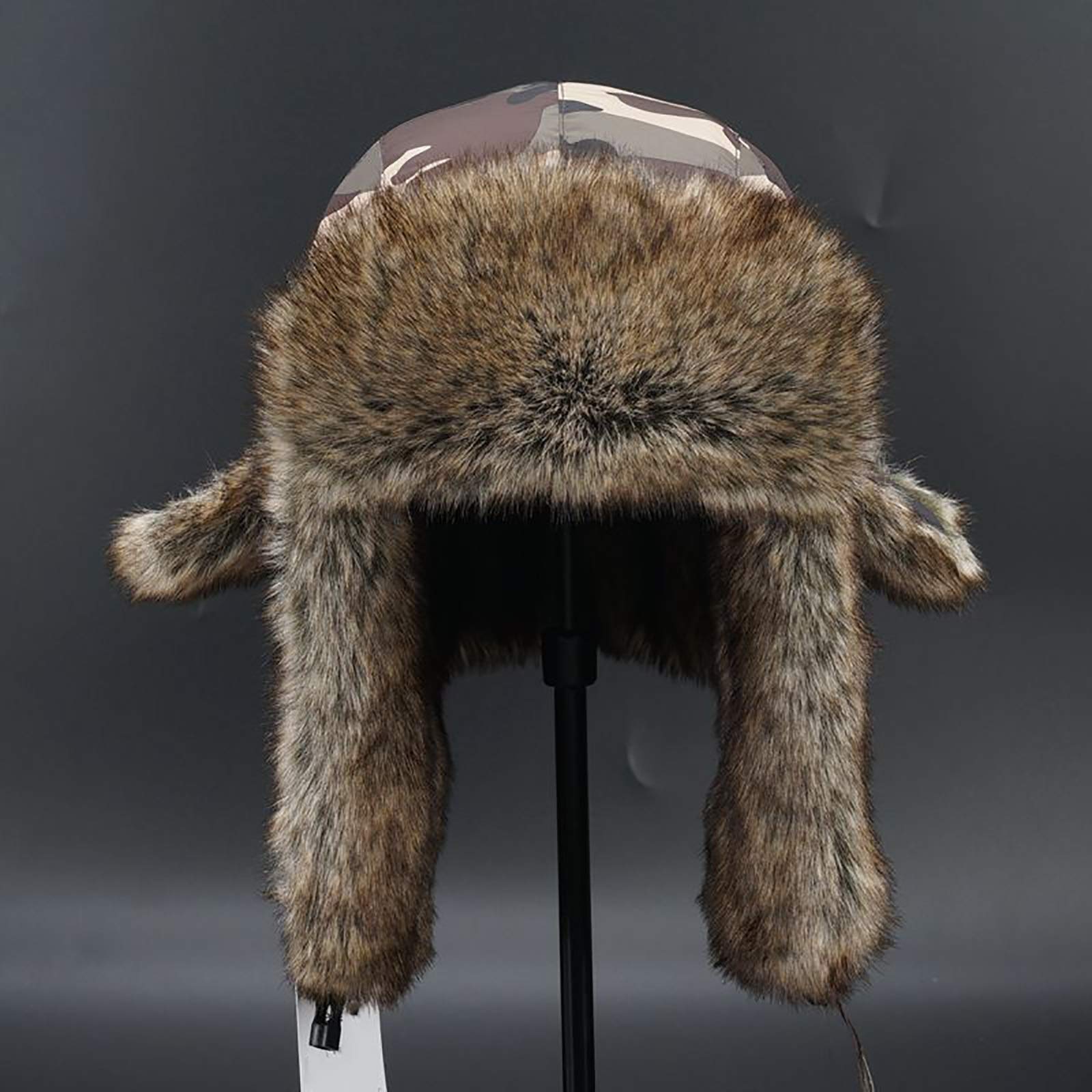 Sombreros de invierno, sombrero bombardero unisex trampero bombardero sombrero con oreja solapas de aviador sombrero de caza sombrero de caza invierno mantenga caliente para al aire libre