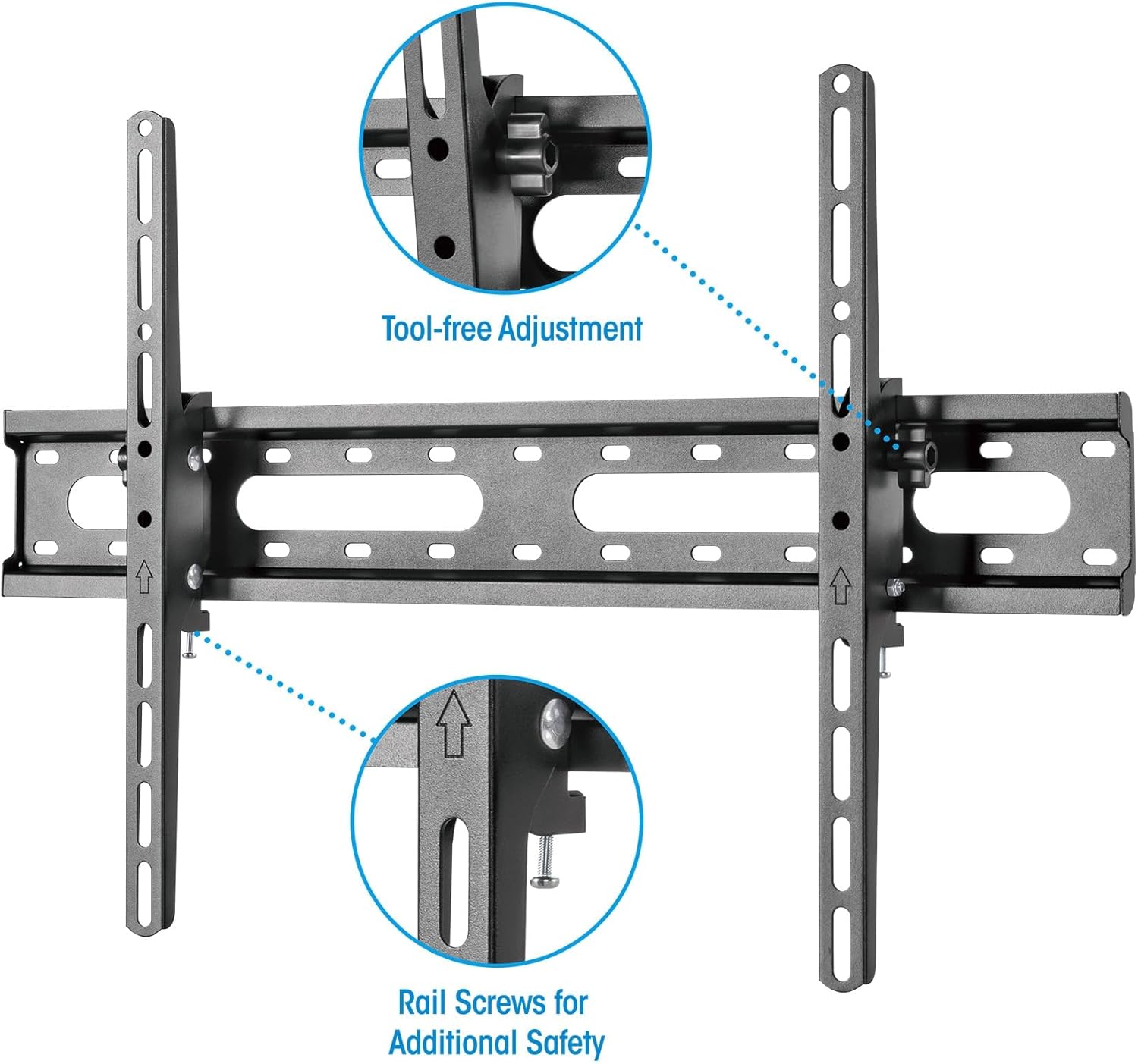 MANHATTAN 462280 Tilt Wall Bracket for TV 37-70" Black