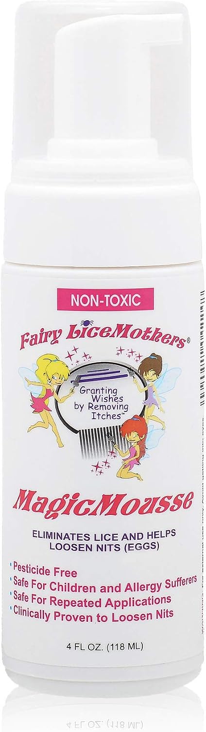 MagicMousse Lice Treatment Mousse for Head Lice Removal, No Sulfate and Pesticides, 4 fl oz - Fairy LiceMothers