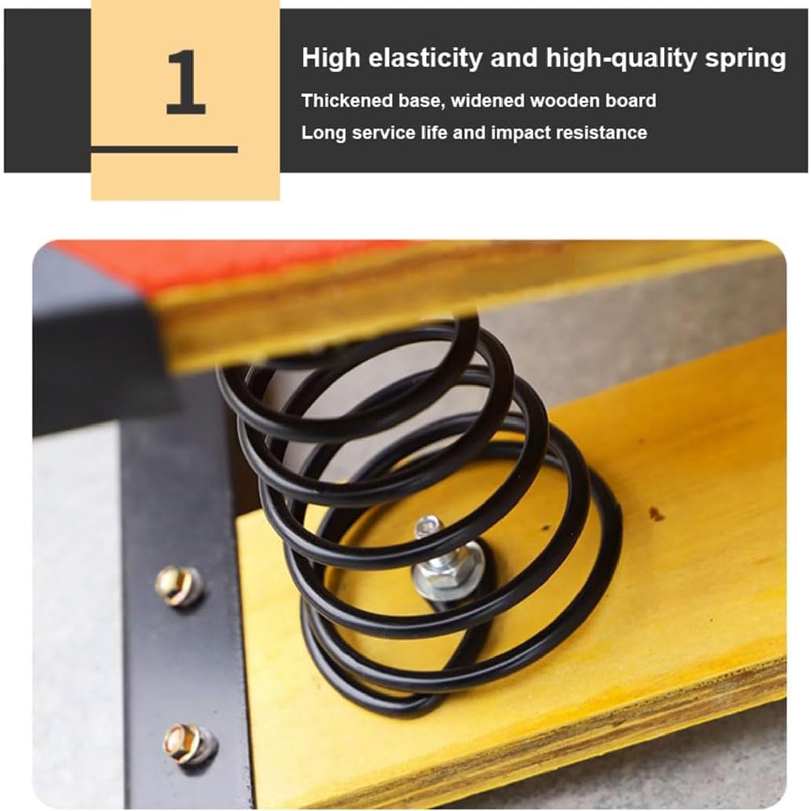 ZARBAILRE Pro Curved Spring Board, Home Gym Gymnast Vault Gymnastics Equipment, Extra Heavy Duty Gymnastics Springboard for Adults Athletes, Load 110kg / 250lbs