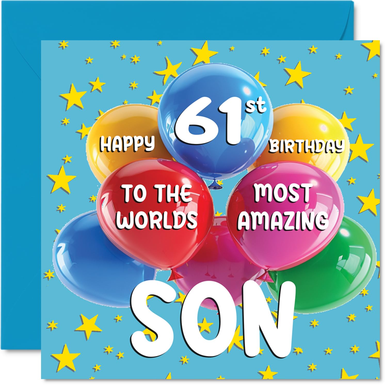 61st Son Birthday Card, World's Most Amazing Son