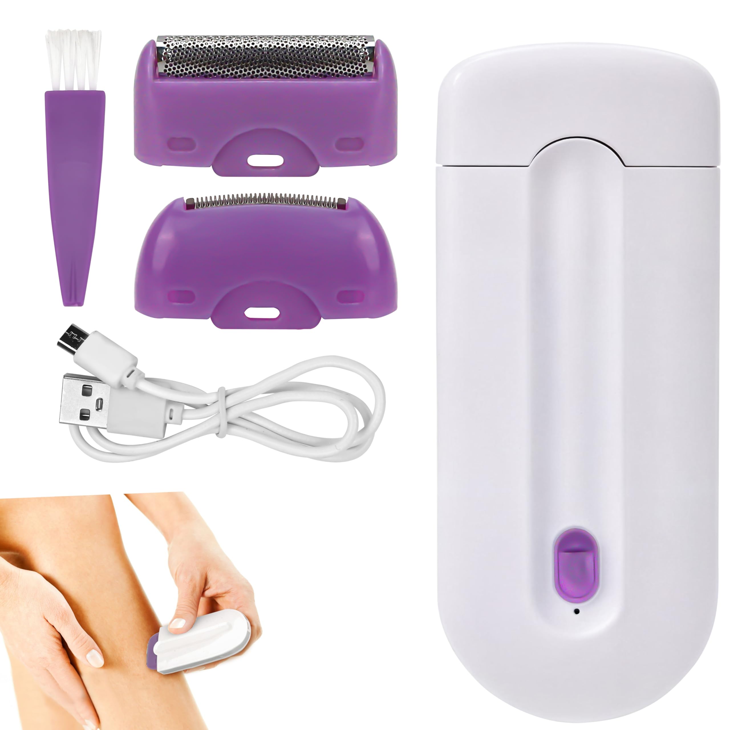 Laser Shaver for Women, Portable Painless Hair Touch Removal Tool, Rechargeable Epilator Smart Sensor-Light Technology Silky Hair Eraser Remover Smooth, Applicable to Any Part of Body, Mother Day Gift