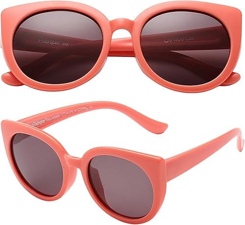PolarSpex Gafas de sol para niñas - Gafas de sol polarizadas para niños, gafas de sol Cateye para niños pequeños