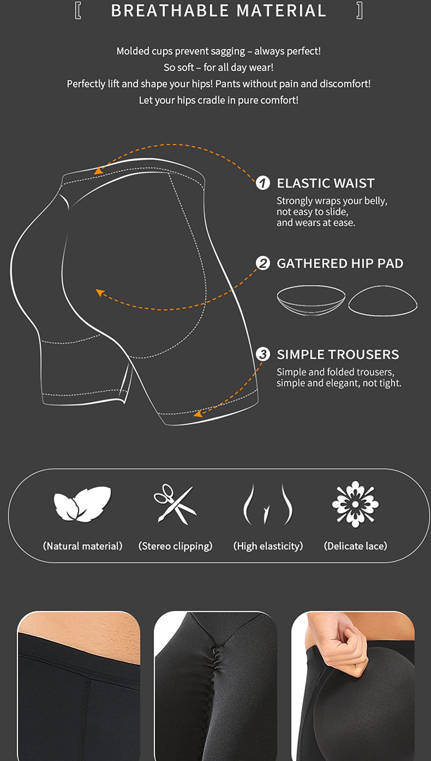 NLAVW Shorts Shorts de Shorts del Cuerpo de los Hombres 4xl-6XL, Shorts Shorts Shorts Breast Shorts Butt Booster Ropa Interior Hip-up Shaper Shaper Shaper Boxer,Negro,3XL