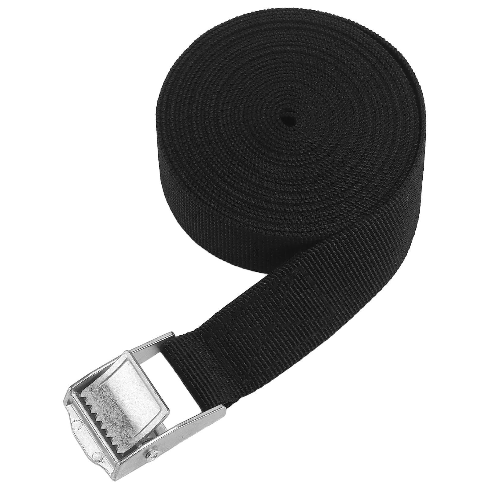 ZOENHOU 8 Pack 4m x 25mm Tie Down Straps, Adjustable Tensioning Belts with Buckles, Black Lashing Strap Cargo Strap for Motorcycle, Trucks, Trailer, Luggage — view 5