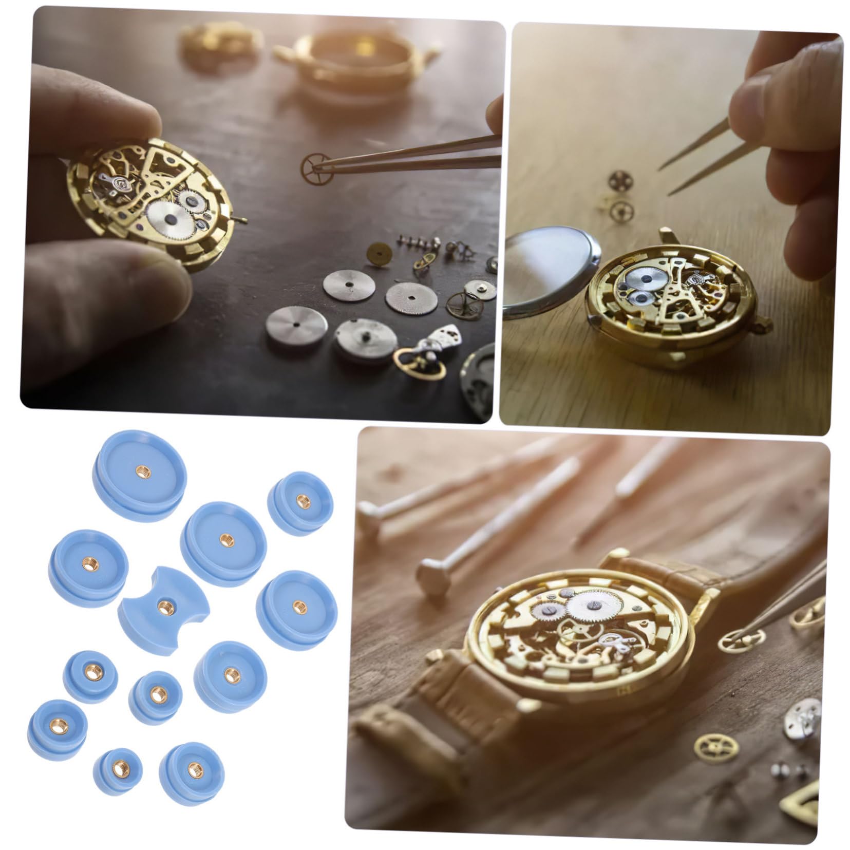 409 Piezas Kit de Herramientas de reparación de Relojes Herramienta de Correa de Reloj eliminación del Enlace del Reloj Kit reparación Relojes Atornillador de bateria Reloj abridor