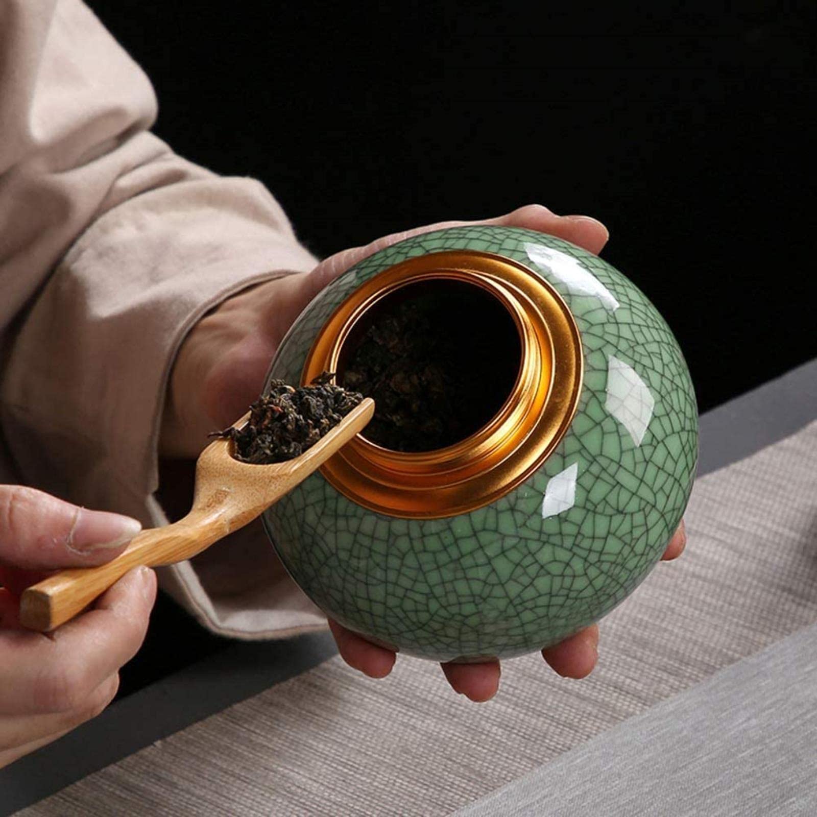 Recipiente de almacenamiento y organización para alimentos, bote de café, té de azúcar y café, frascos de contenedores de almacenamiento con tapa de metal, para almacenamiento de alimentos, tienda Coo