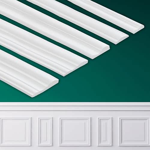 Coengwui Peel and Stick Wall Molding, Chair Rail Wainscoting Panel,