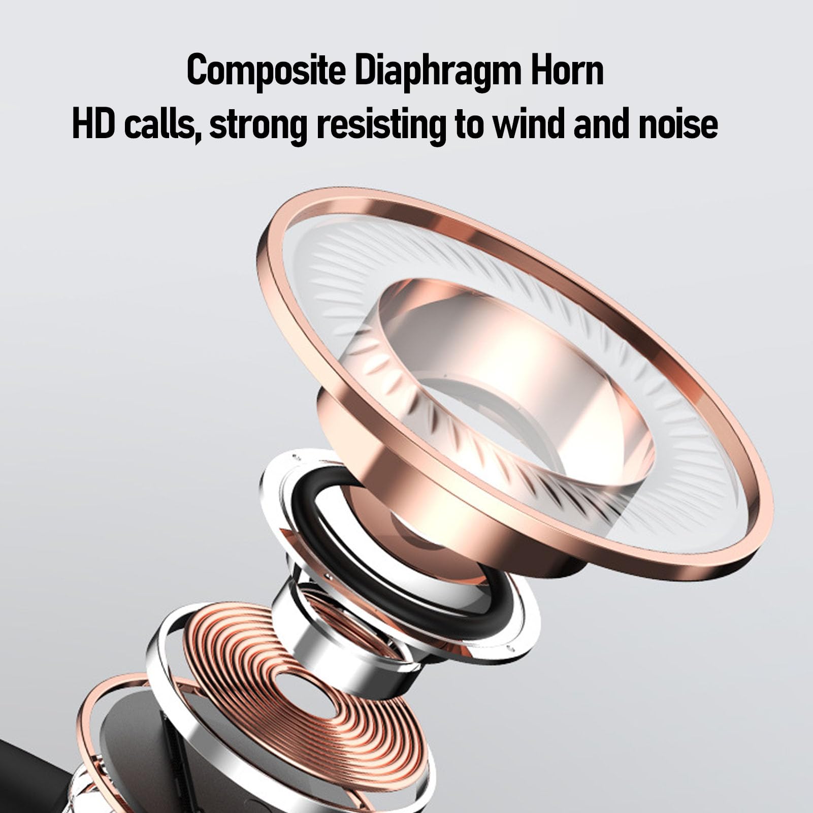 WL Earbud with Earhook 180 Degree Rotatable, Single Ear Bluetooth Earpiece, Noise Cancelling Sports Headphones Over the Ear for Running Workout Driving Business (Roseate)