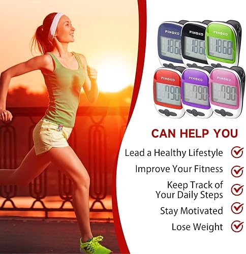 Miniatura 20 de PINGKO Paso/distancia/calorías/contador portátil multifuncional al aire libre del podómetro del deporte Rosa