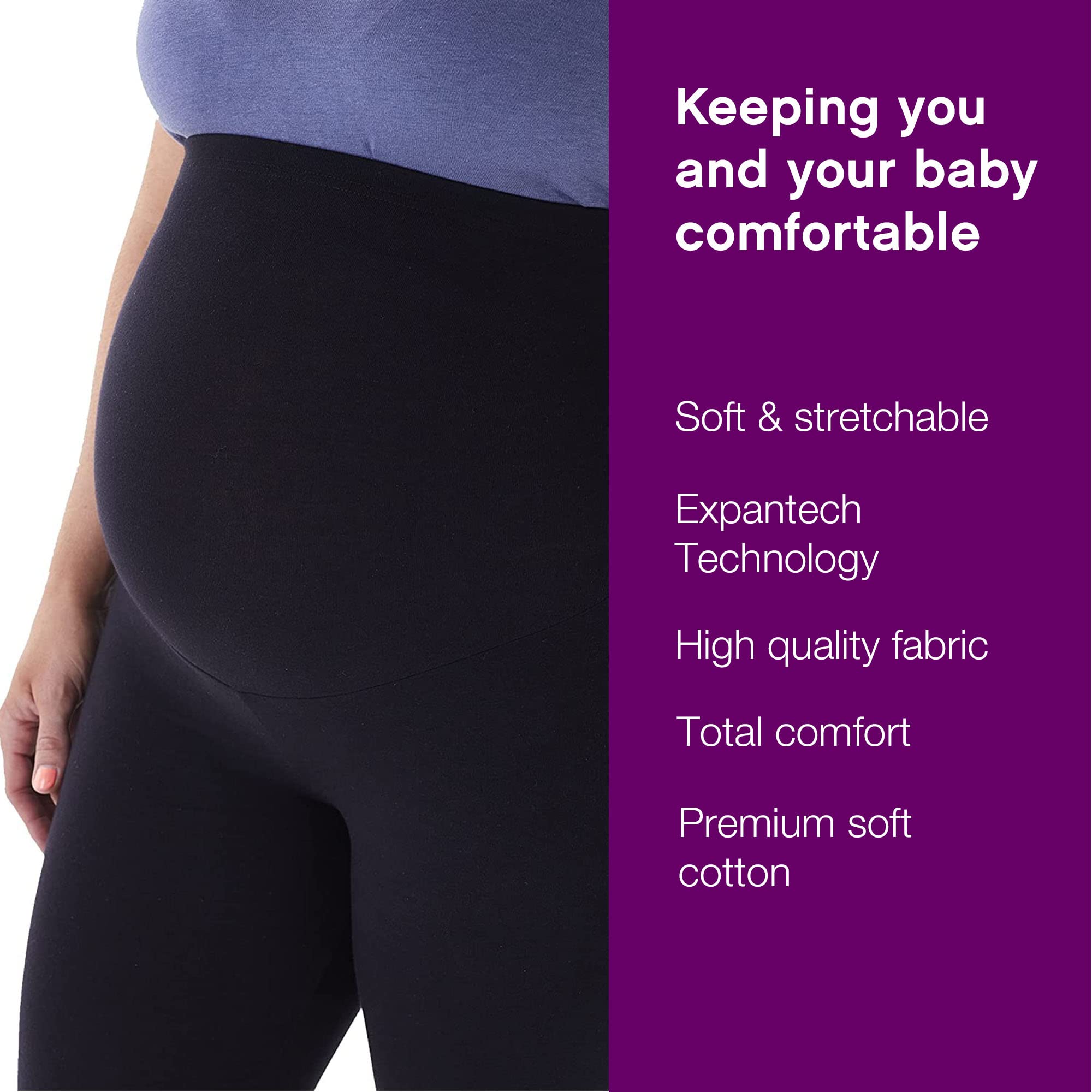 No Nonsense - Expantech Leggings Premaman Cotone, Leggings Donna