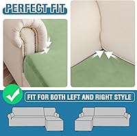 Vista 7 de Funda para Sofá de Terciopelo Elástico Funda de Cojín de Sofá 1 Pieza - Funda Elástica Lavable para Asiento o Respaldo, Fundas de Asiento para Sofás