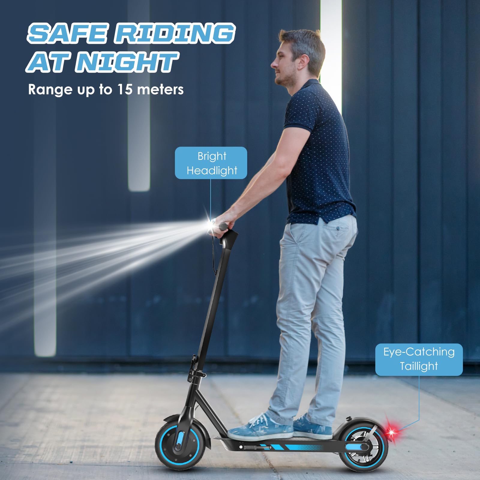 Aimittie Monopattino Elettrico per Adulti,Pneumatici 8.5/10",Motore Potente 500W, Autonomia fino a 35/38/45km,Velocità Massima 25km/h,Doppia illuminazione e doppio sistema frenante,Carico massimo120kg