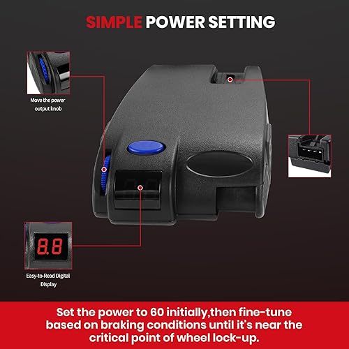 Miniatura 5 de Controlador de freno de remolque universal para remolques con 1-3 ejes Compatible con Ford GM Chevy Dodge RAM Toyota Jeep, etc. Reemplazo 90160