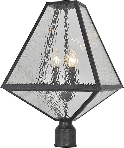 Brian Patrick Flynn para Crystorama Glacier 3 - Poste grande para exteriores color negro claro