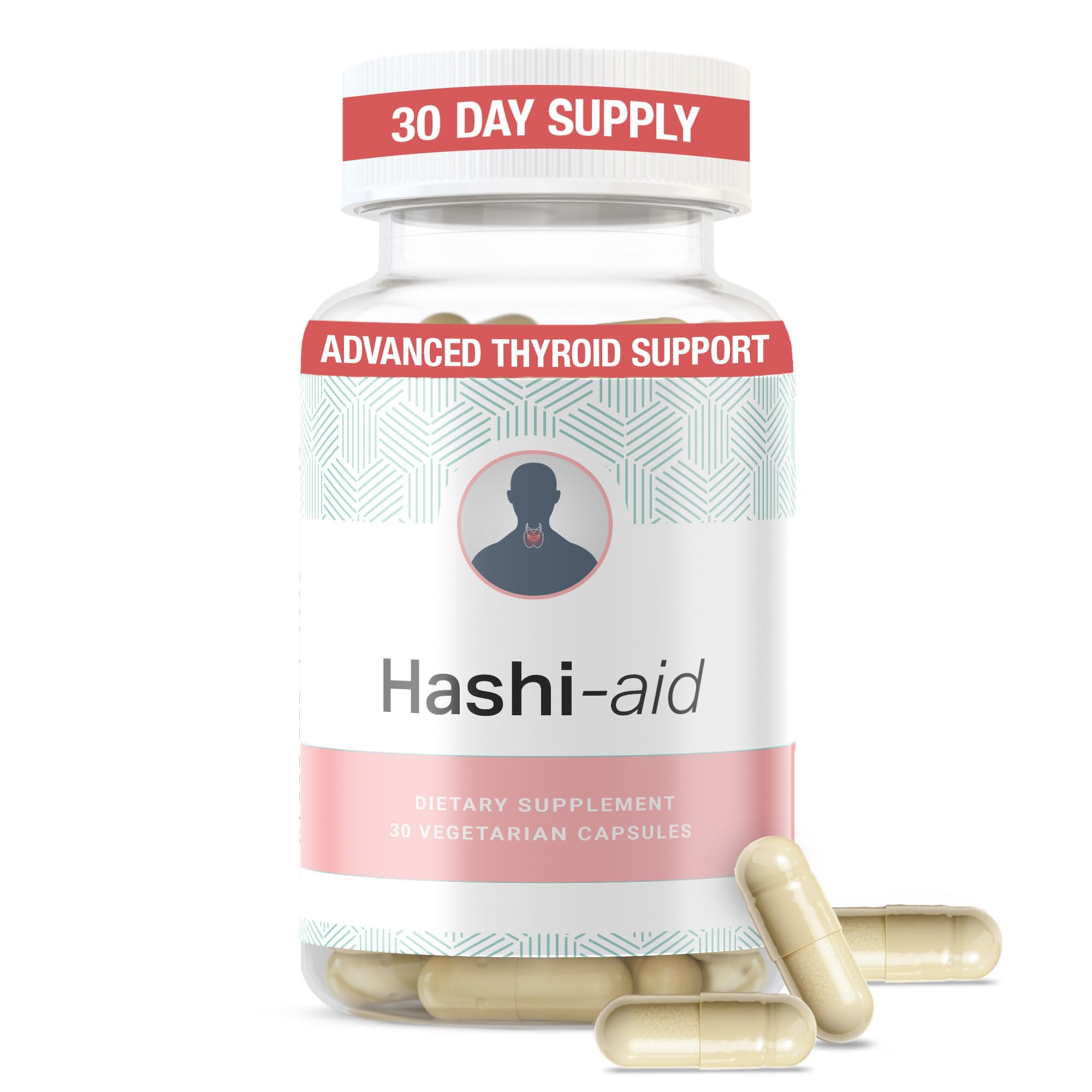 IBDassist™ Hashi Aid Thyroid Support for Women & Men - Thyroid Supplement for Hashimoto's Disease & Hypothyroidism* - Packed with Ashwagandha, Selenium, Zinc, Essential Vitamins & More - 30 Capsules