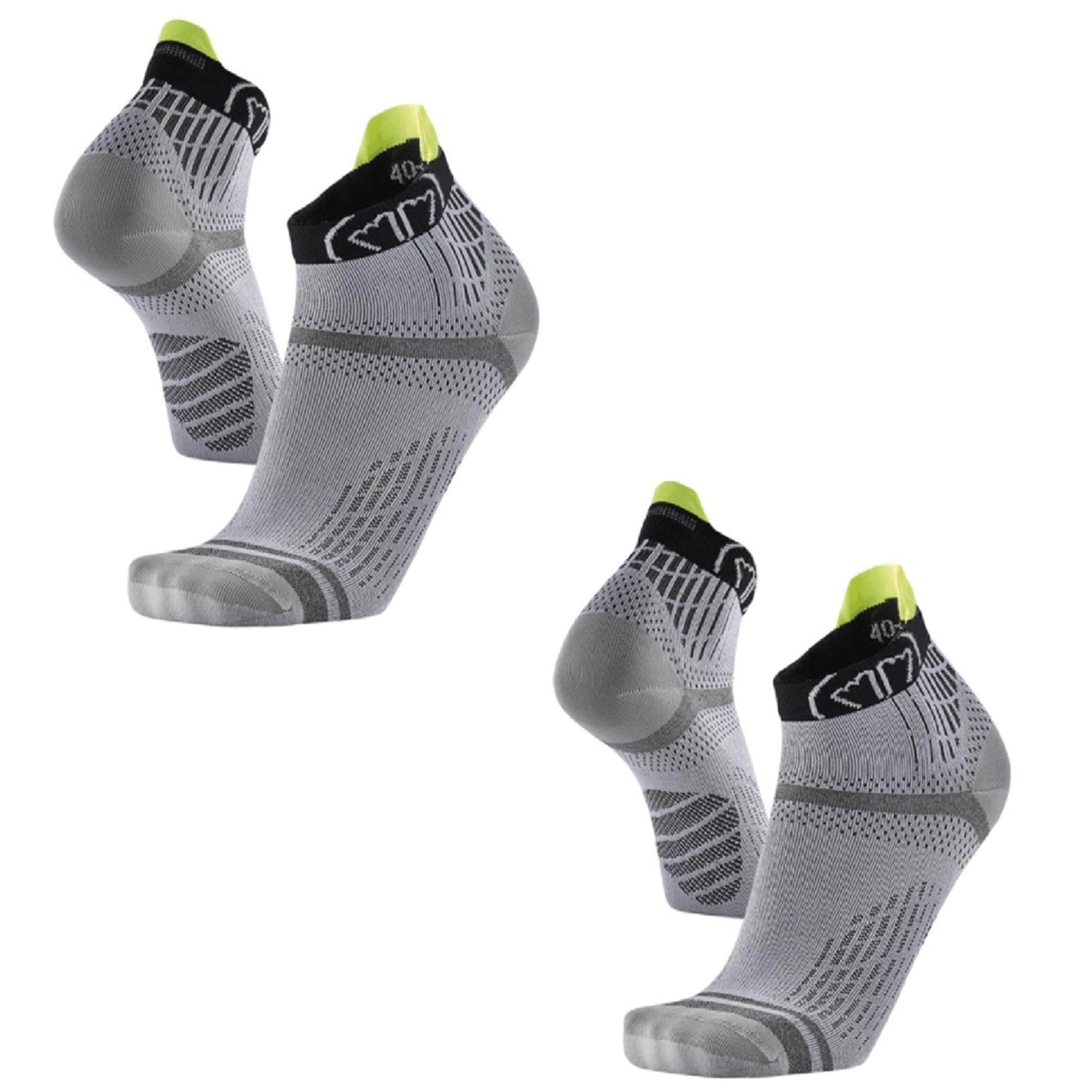 Sidas 2 pares de calcetines Run Feel para correr a pie, 3 bandas de agarre antideslizantes