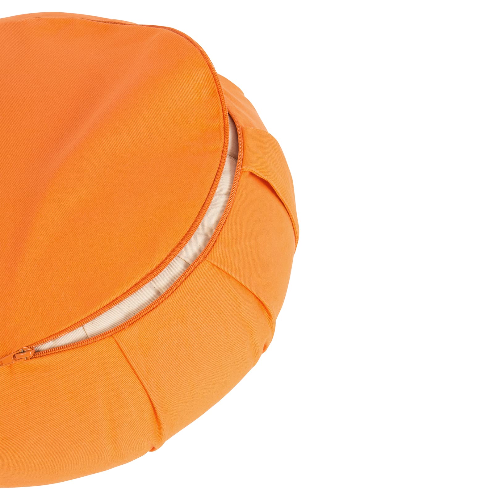 Yoga Studio Halbmond Lotus Zafu Meditationskissen – Bio-Buchweizenschalen, 100% Baumwolle, Mit Tragegriff