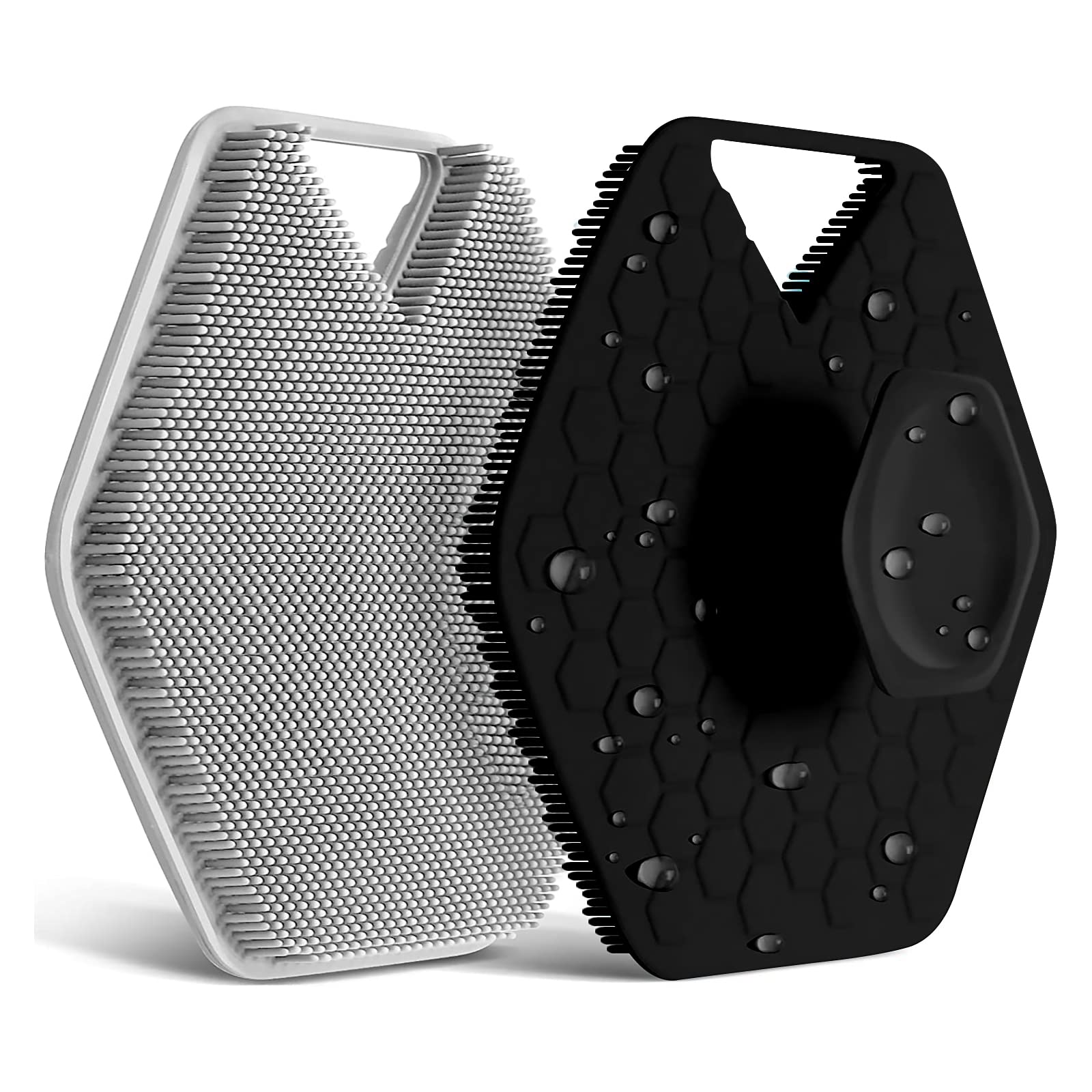 2pc Soft Silicone Body Scrubber, Handheld Shower Cleansing Brush Silicone Body Scrubber Shower Gentle Exfoliating and Massage for All Kinds of Skin