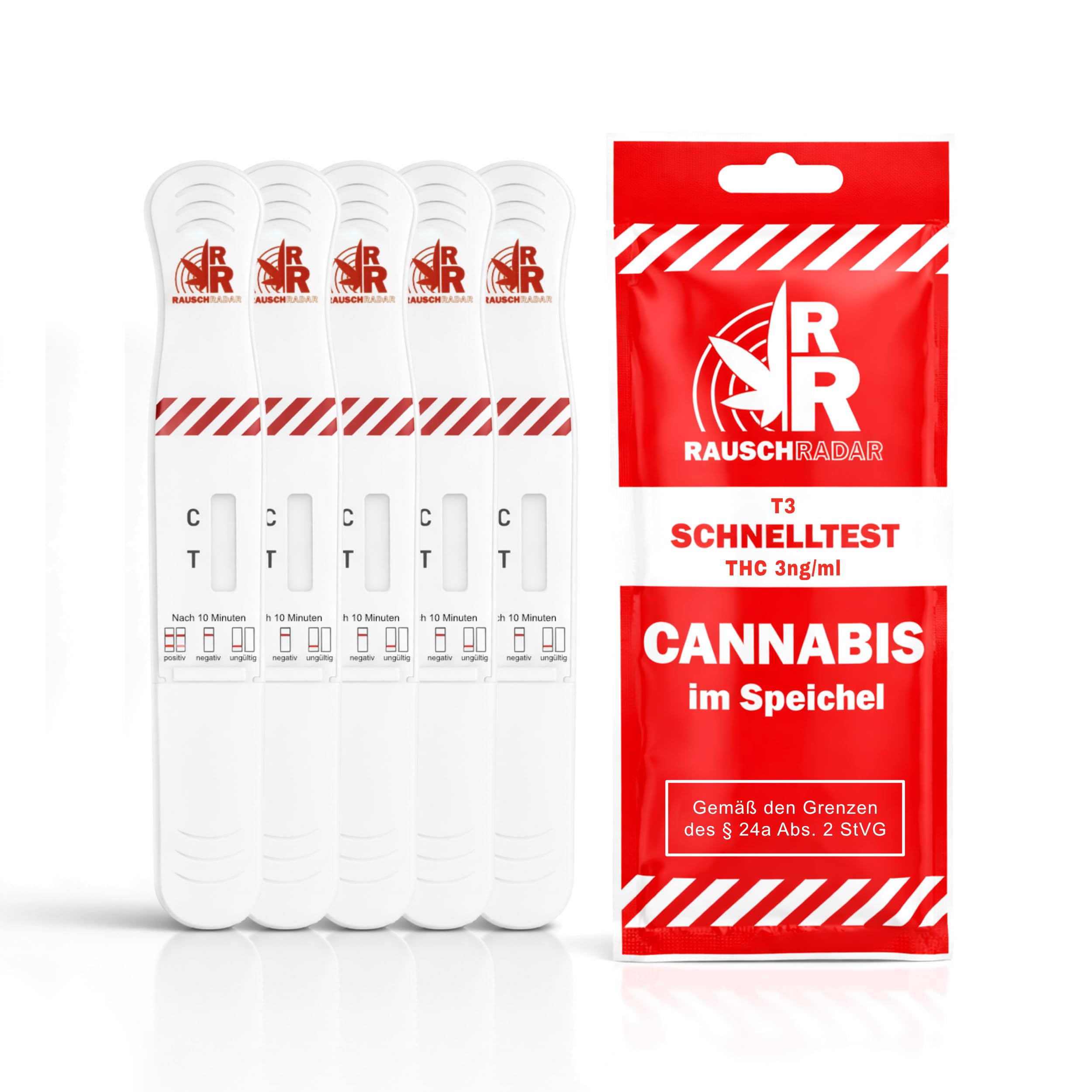 5x Cannabis THC Speicheltest Schnelltest 3,0 ng/ml höchste Sensibilität Drogenschnelltest Speichel Drogentest Oral Fluid Speichelprobe Apothekenqualität Rauschradar kaufen