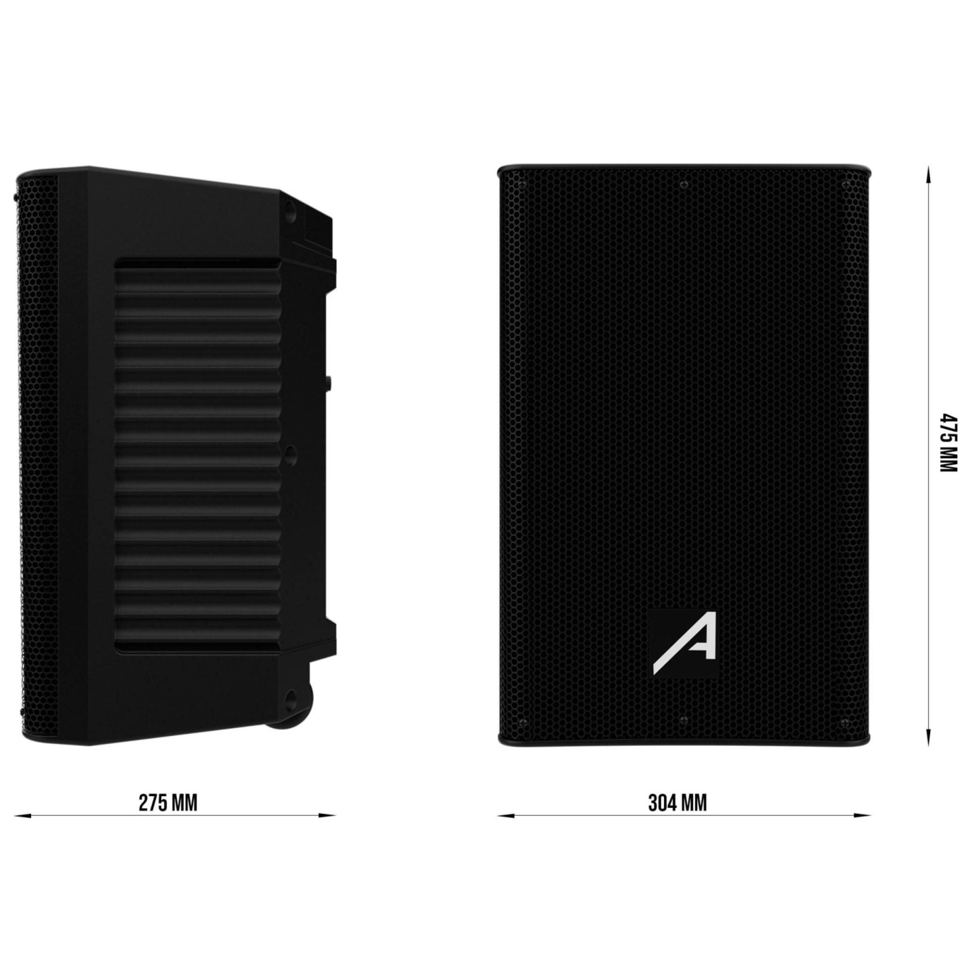 Audibax Freeport 210 - Set di 2 Altoparlanti Attivi e Passivi da 10" - Potenza 250W - Connessione USB/SD/FM - Cavo Alimentazione e Telecomando Inclusi - Altoparlante Amplificato con Bluetooth