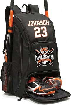 Custom Baseball Backpack & Softball Bat Bag Adult & Youth