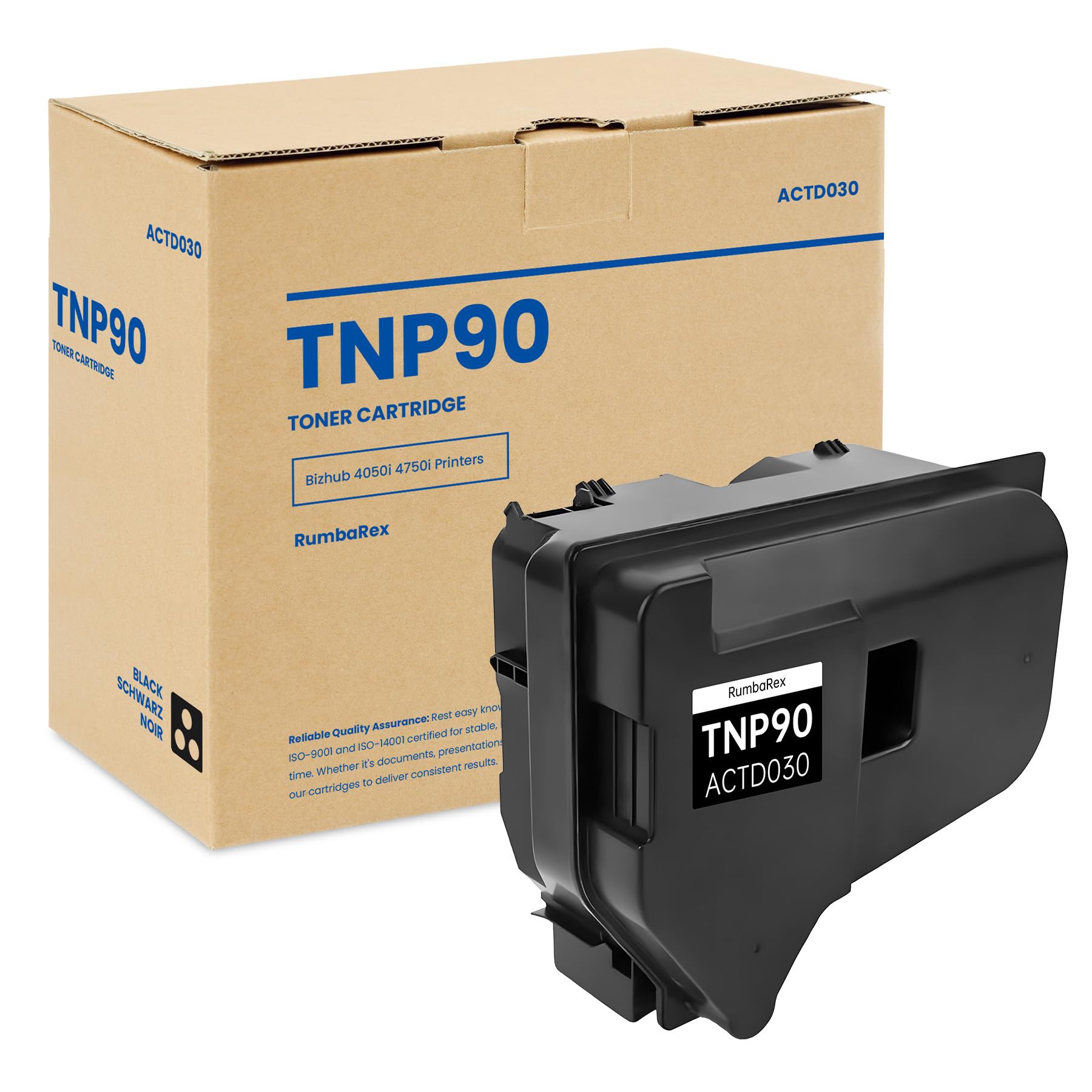 RumbaRex TNP90 TNP-90 TNP 90 Toner Cartridge ACTD030 Replacement for Konica Minolta TNP90 Toner Cartridge for Bizhub 4050i 4750i Printer 1-Pack, Black