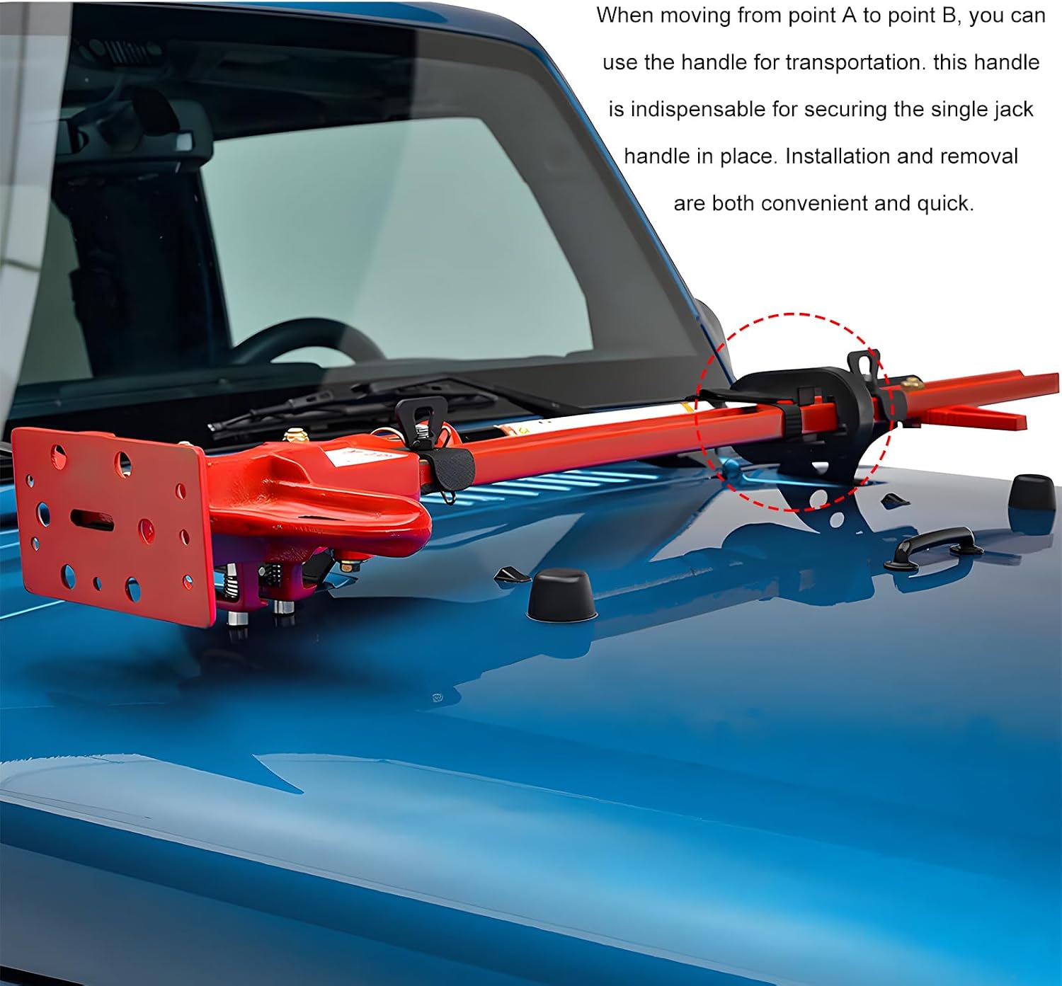 Handle Keeper, Rust-Resistant Rubber Lift Jack Handle Keeper Isolator, Sun-Resistant Jack Mount Bracket Handle Bar Protector for Off Road Lift Jacks, Car Accessories image 4