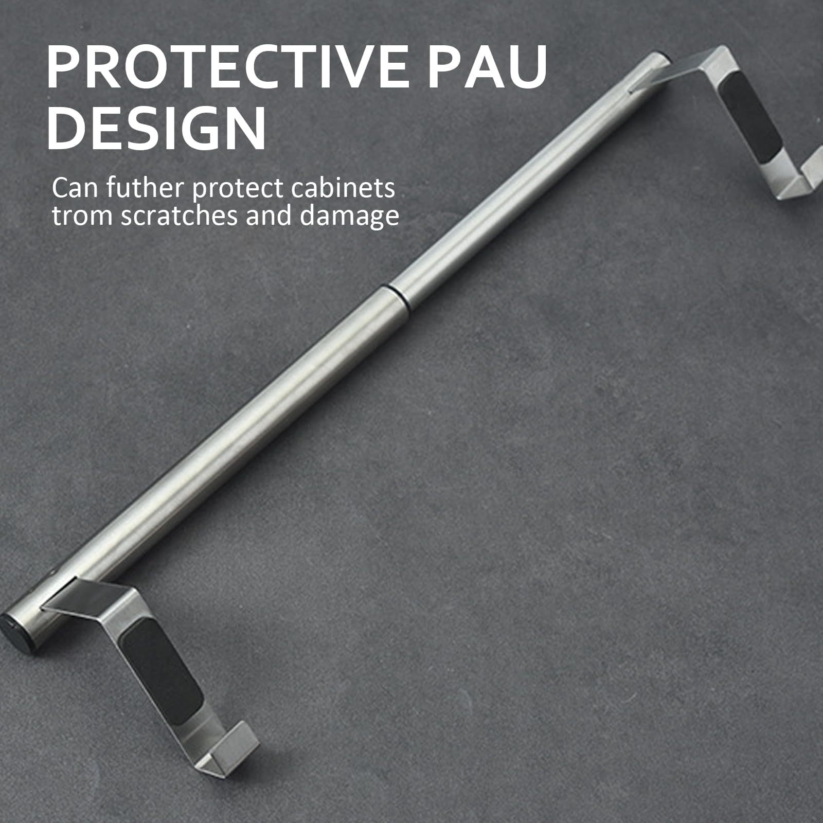 Porta Asciugamani Cucina Telescopico - In Acciaio Inox, Senza Trapano, Regolabile 25-40 Cm, Per Strofinacci - Foto 6