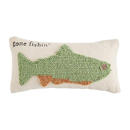 Mud Pie Mini Hook Lake Pillow, 12