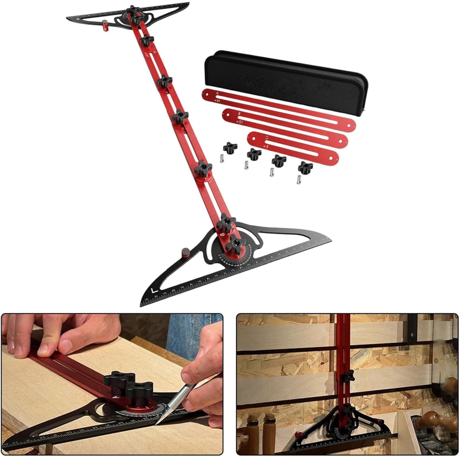 Gabarits d'outils de mesure efficaces pour les marches d'escalier pour des tâches de planification et de construction efficaces
