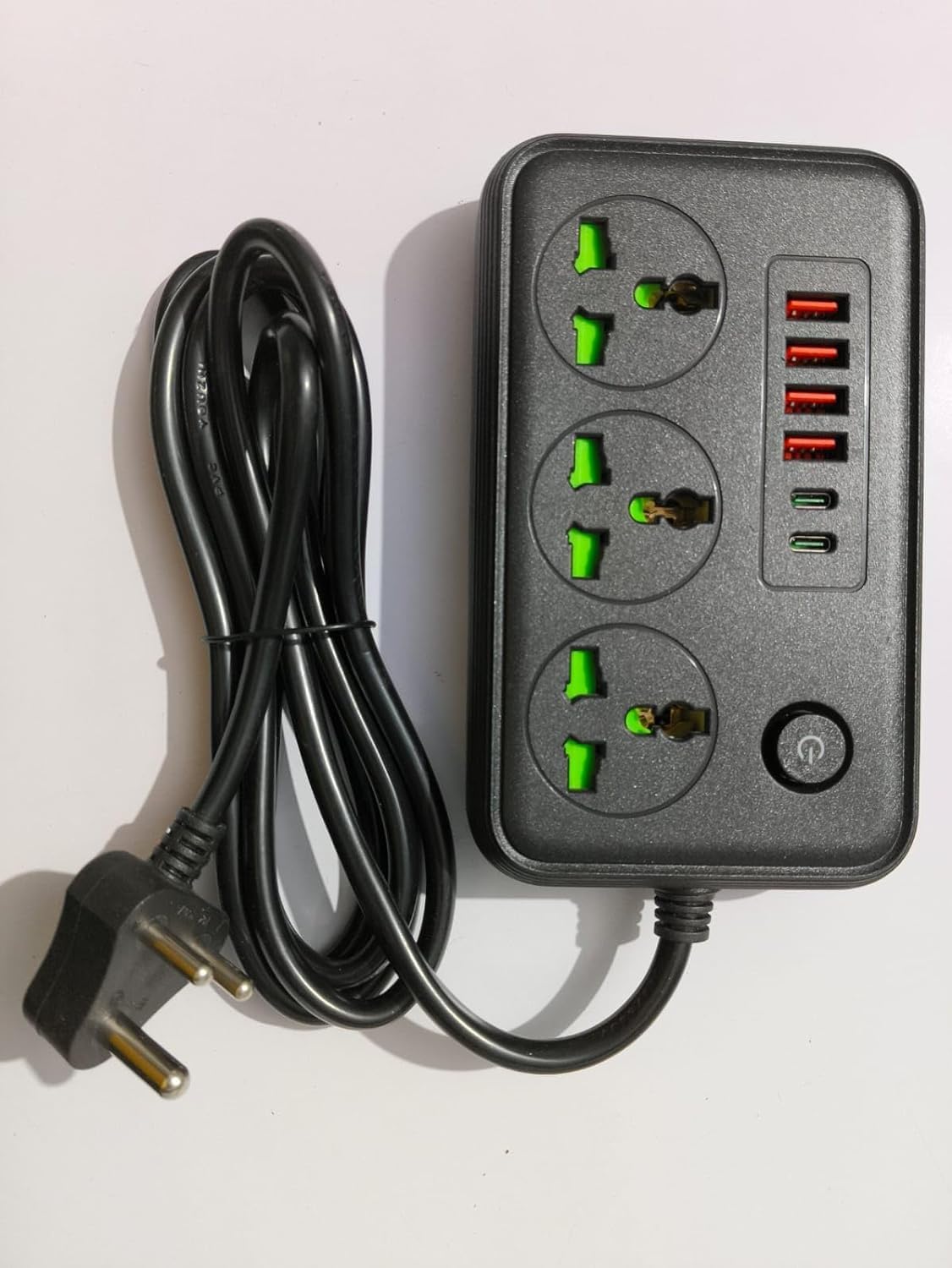 7Seas Heavy Duty Power Strip with 6 Universal Sockets & 6 USB Ports|Extension Board with Type-C,Surge Protector & Master Switch|Multi Plug Cord for TV, PC,Mobile,Laptop–Office & Home Use (Model-1)-image-47