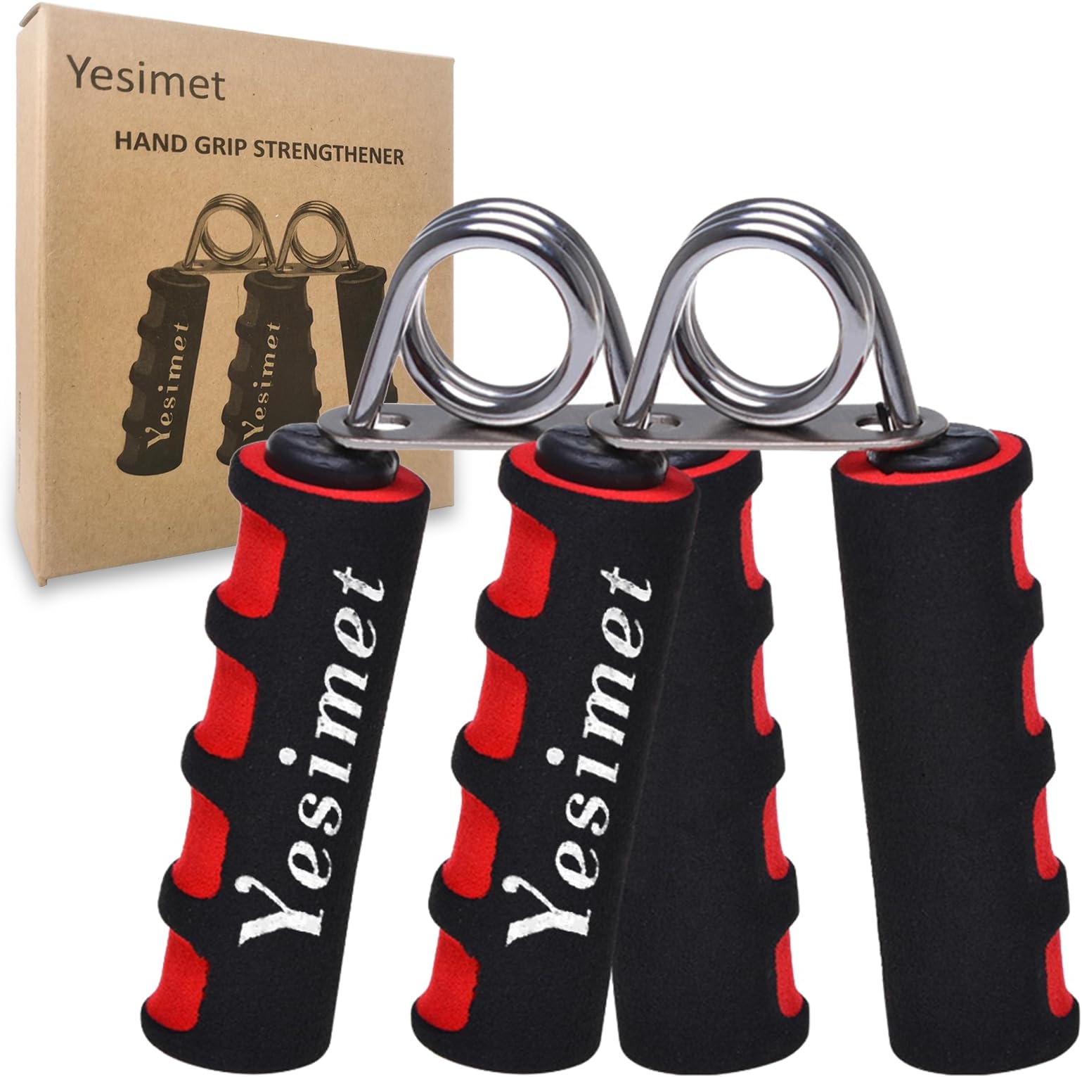 2 Pack Hand Grip Strengthener Set,Finger Gripper, Hand Grippers - Soft Foam Hand Exerciser for Quickly Increasing Wrist Forearm and Finger Strength