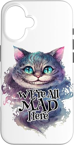 Miniatura 31 de Funda para iPhone 12/12 Pro Cheshire Cat We're All MAD Here Alicia in Wonderland Quote
