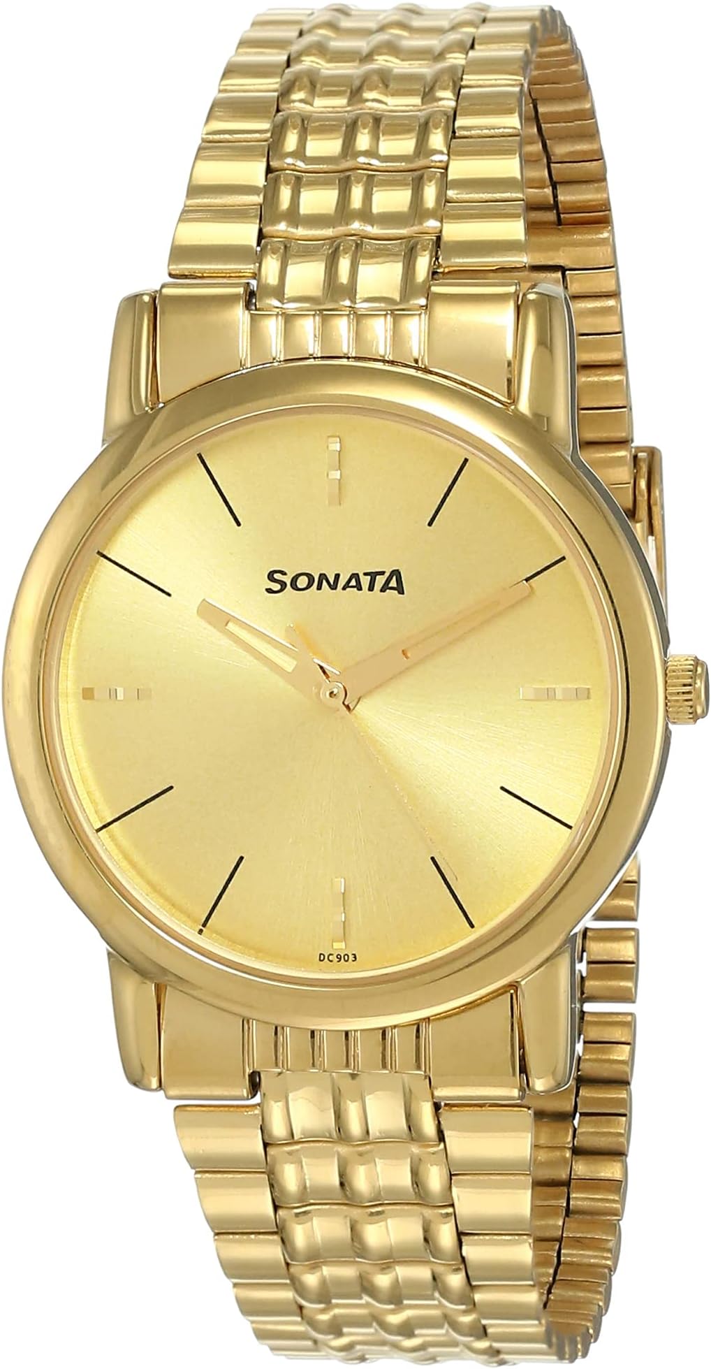Men's Analog Gold Dial Watch