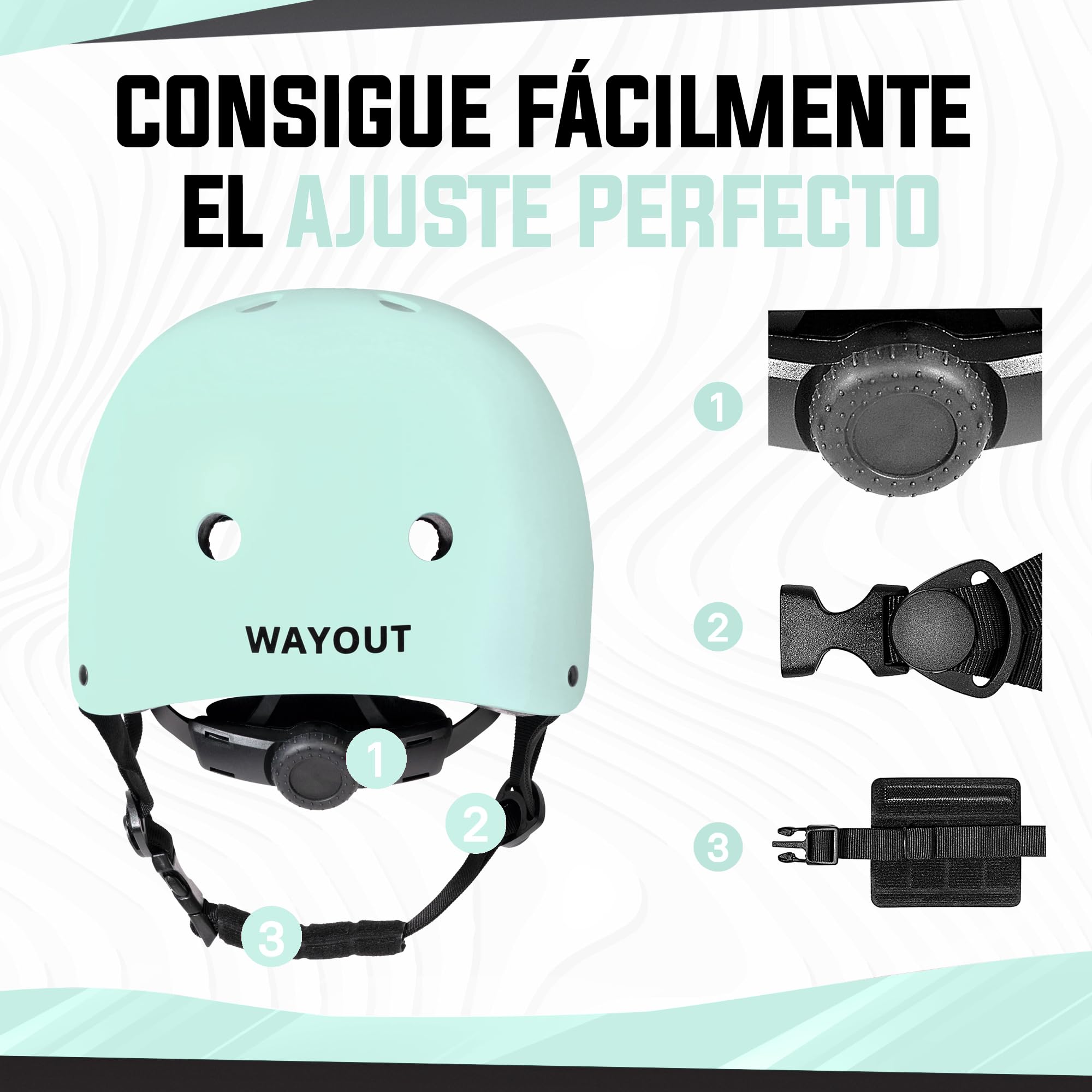 Wayout Sports - Casco Deportivo Unisex - Niños, Jóvenes y Adultos — view 2