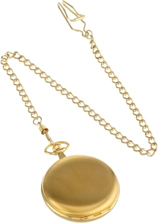 Charles-Hubert, Paris Gold-Plated Satin Finish Mechanical Pocket Watch