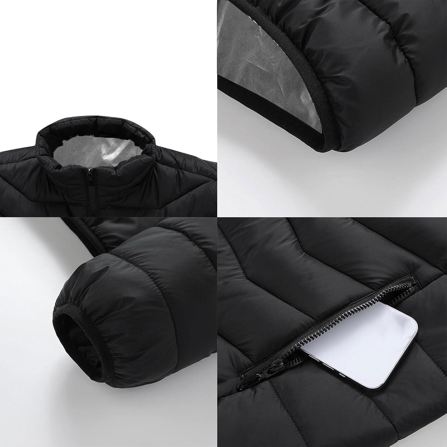 PBNBP Unisex 21-Zone 4-Control Heated Jacket, Lightweight Winter Quilted Puffer Coat, USB Electric Outdoor Heating Apparel