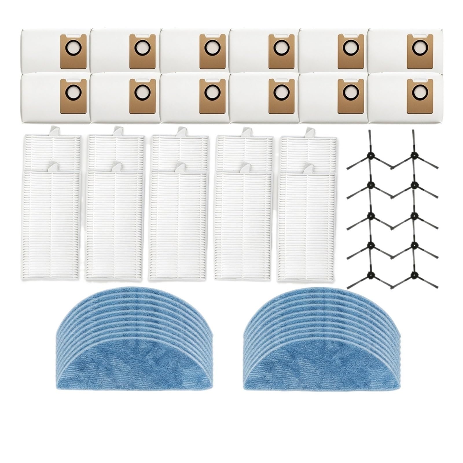 Paño De Mopa For Robot Aspirador, Compatible Con DEEBOT,NEO 2,0,Compatible Con YEEDI,PRO, Kit De Repuesto De Paño De Mopa Con Cepillo Lateral Principal(SET 13)