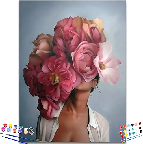 Essenburg Kit de pintura por números, pareja desnuda, 16 x 20 pulgadas, pintura al óleo digital acrílica por números para adultos, 4 piezas de