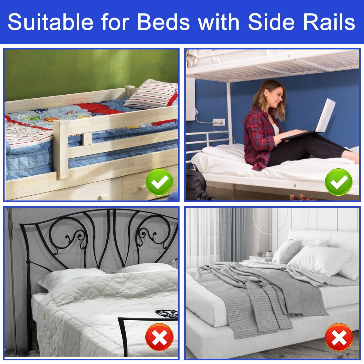 Praktisches Abnehmbares Nachttisch-Regal Fürs Bett – Weiß, Einfach Montierbar & Platzsparend