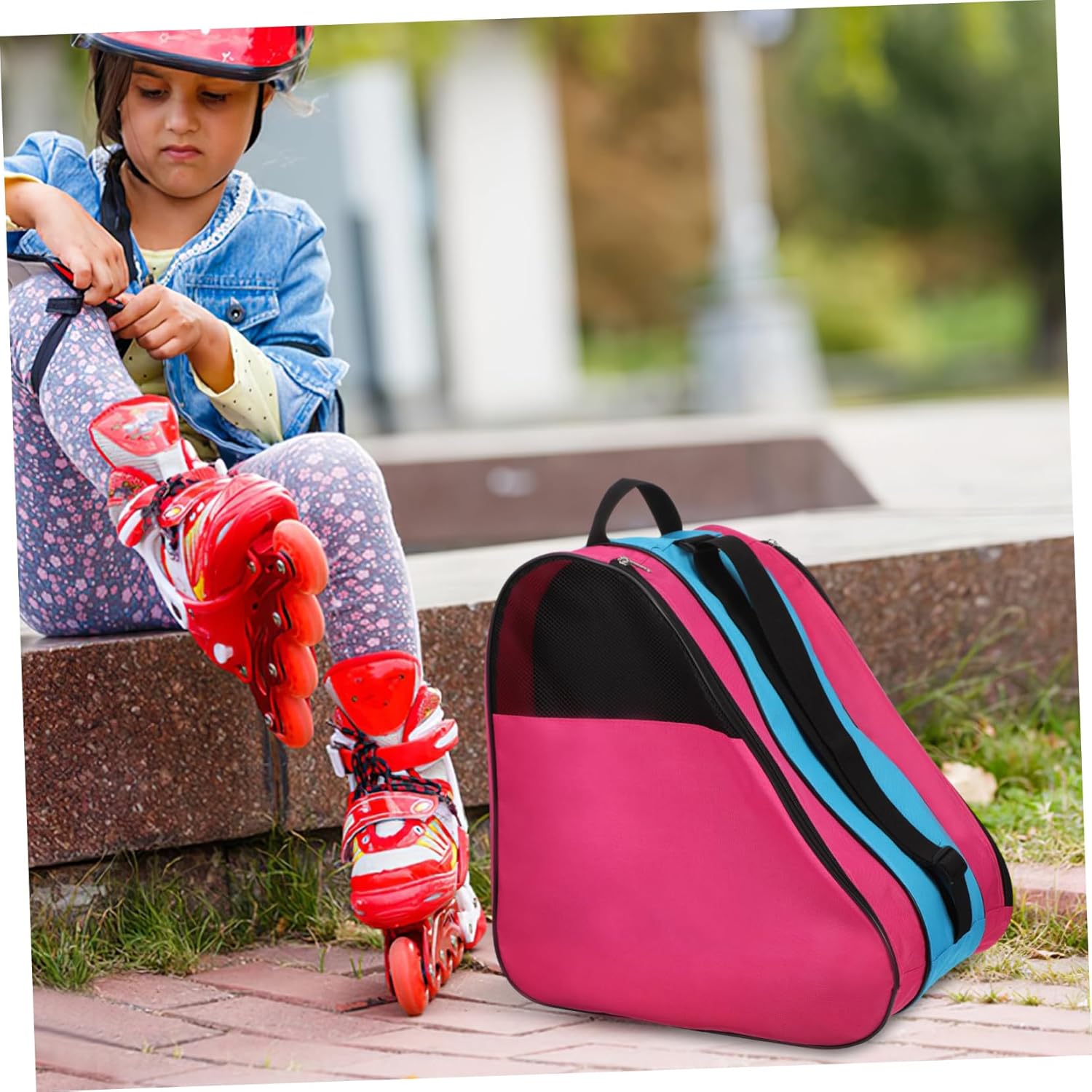 Happyyami Boys and Girls Roller Skate Bag Lightweight Skates Backpack for Easy Carrying and Protective Gear Versatile Sports Storage for Boy Girl