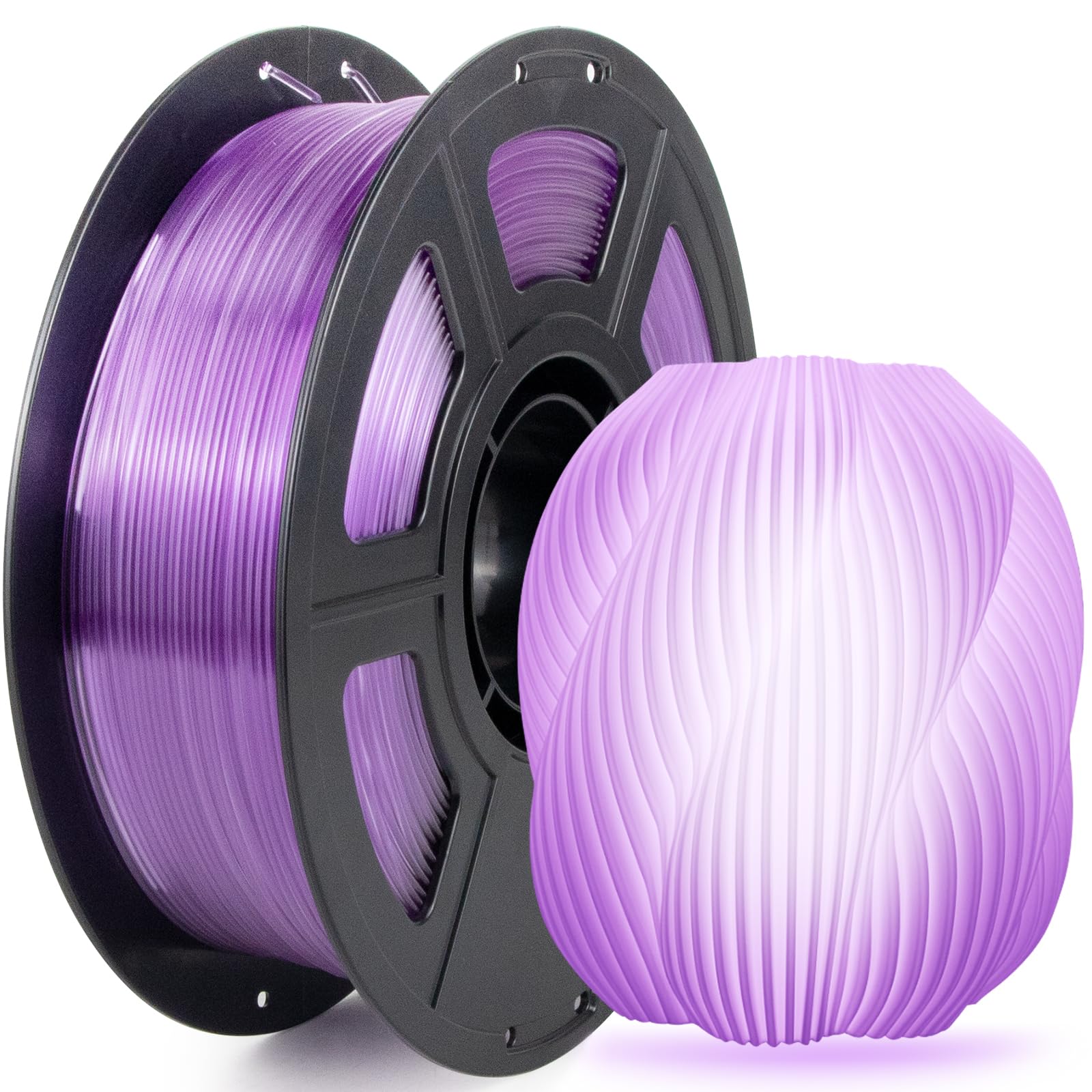 3D Printer Filament PETG Transparent Blue Purple for Bambu Lab AMS,AMS Lite