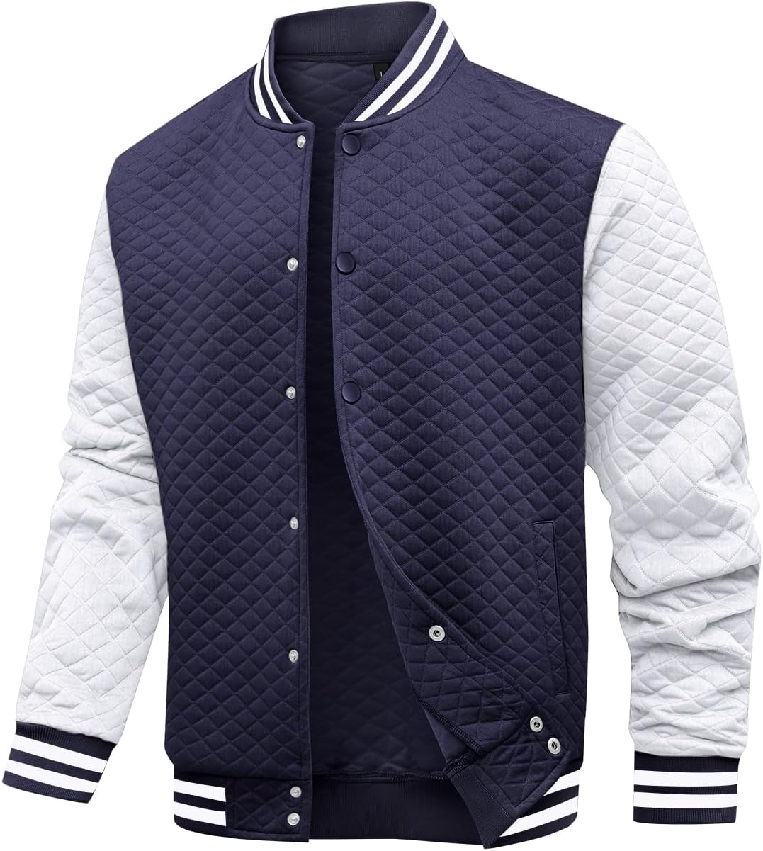 Mens Varsity Jacket Lightweight Jacket Causal Waffle Letterman Bomber Jackets