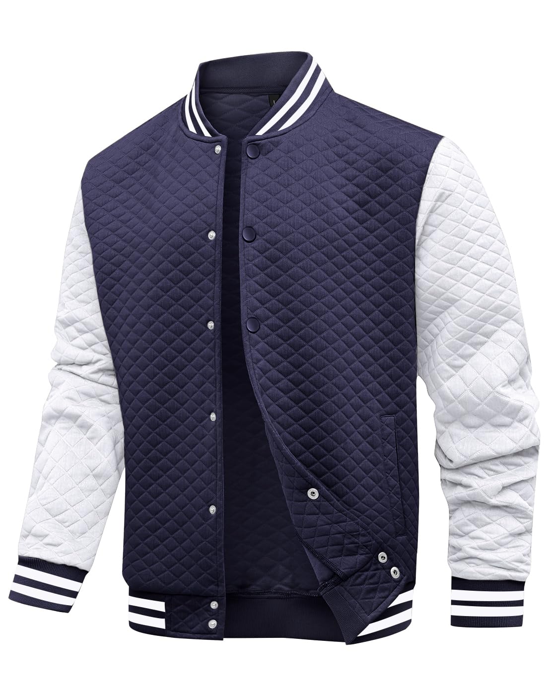 Wizoat Mens Varsity Jacket Lightweight Waffle Letterman Bomber Jackets