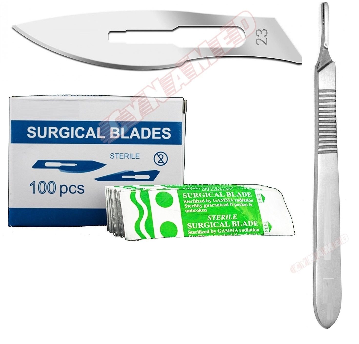 No 23 Scalpel Blades 200 Pcs Plus Handle No 4 Suitable For Dermaplaning Cynamed