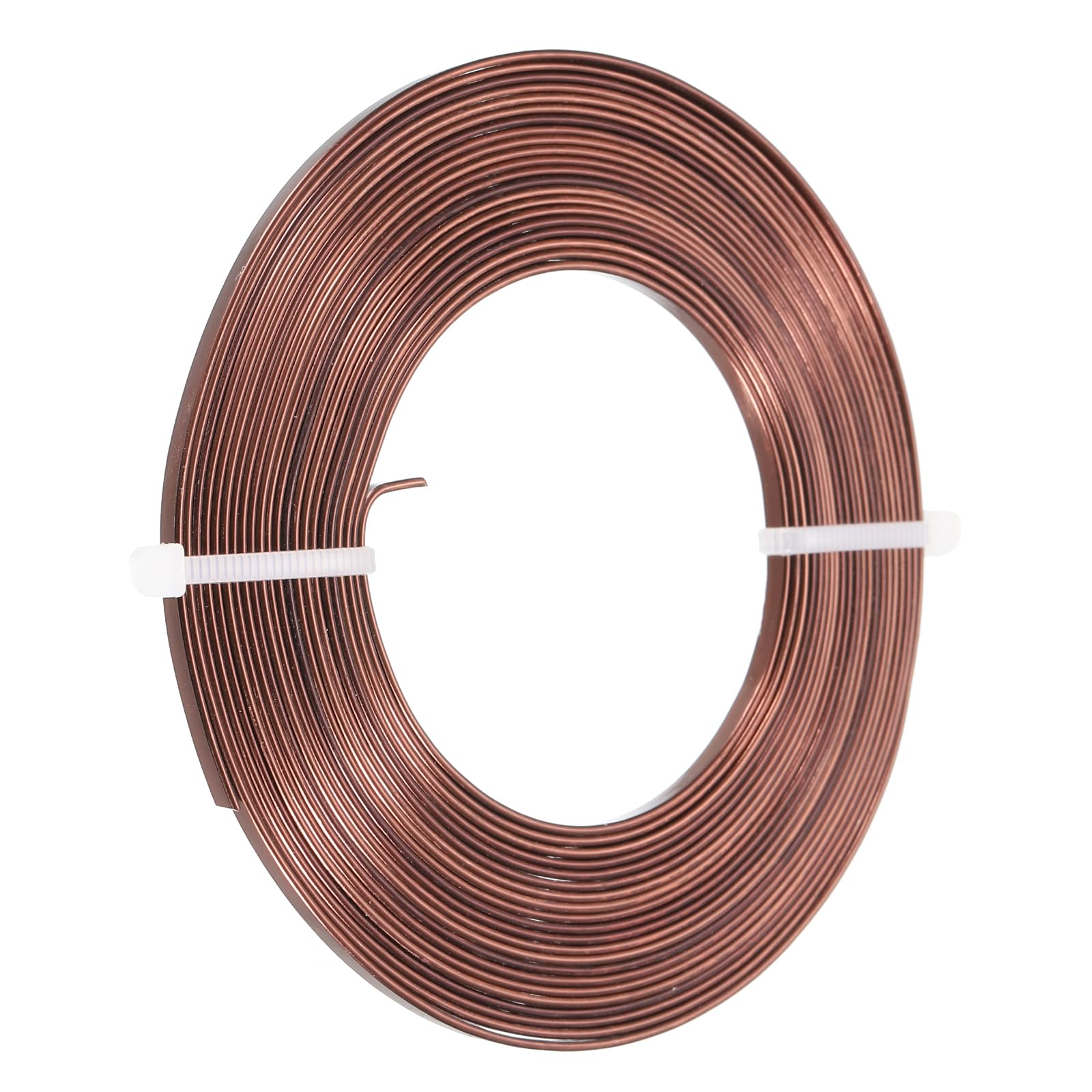 PATIKIL 16.4 Feet Flat Aluminum Wire, 18 Gauge Bendable Anodized Aluminum Wire 3mm Wide Beading Craft Wire for Jewelry Making Brown - Image 3